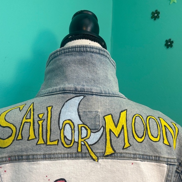 Universal Thread hand painted Jean Jacket with Sailor Moon design - Picture 9 of 13